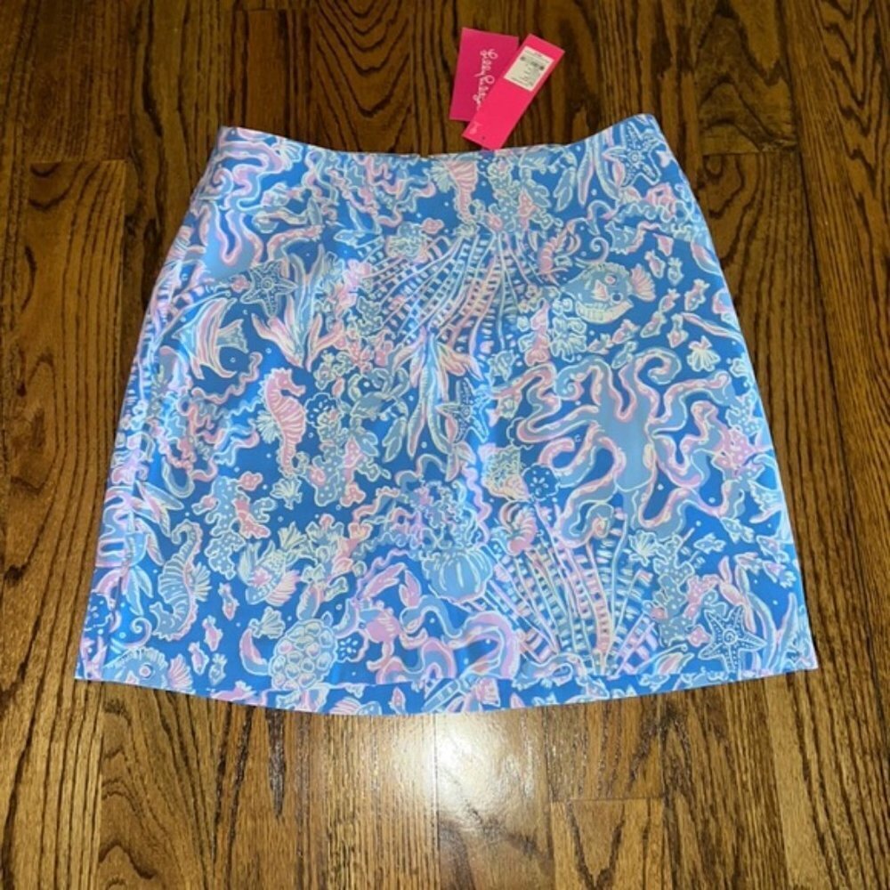 Lilly Pulitzer Jonas High-waisted Skort, Boca Blue Sea What I Sea NWT size 10 - Picture 9 of 9